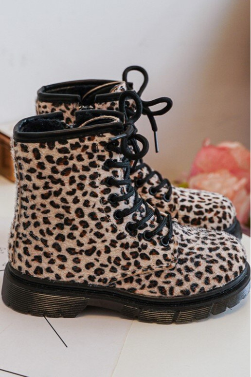 Šilti vaikiški batai su užtrauktukais smėlio spalvos Goopy