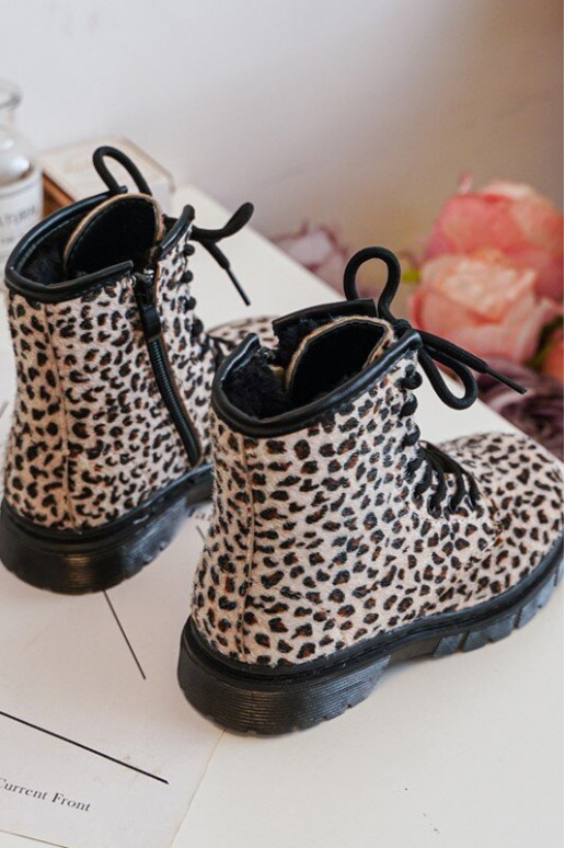 Šilti vaikiški batai su užtrauktukais smėlio spalvos Goopy