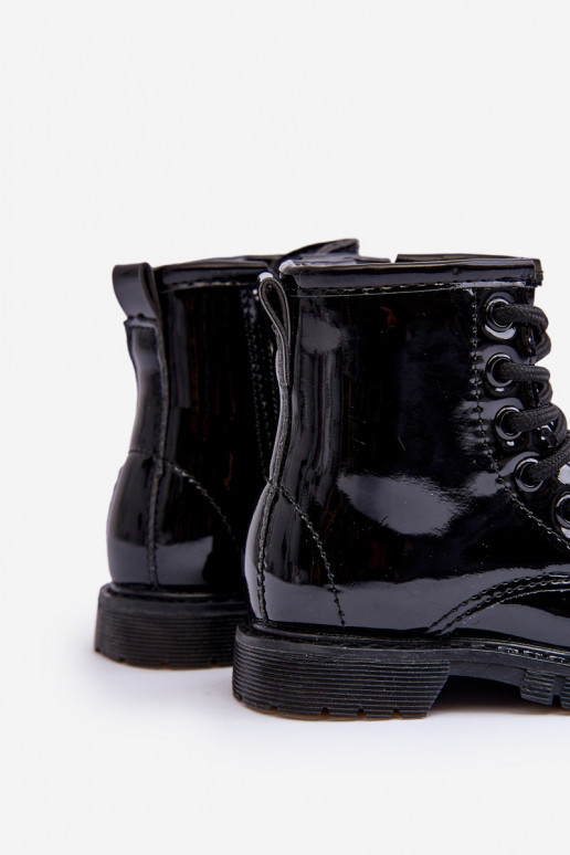 Vaikiški aulinukai su lako efektu su užtrauktukais juodos spalvos Tibbie