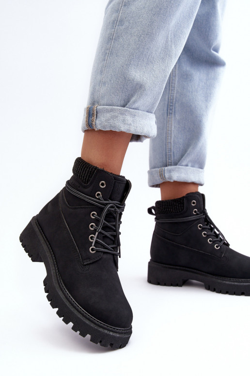 Šilti moteriški aulinukai juodos spalvos Cross Jeans MM2R4012C Šilti moteriški aulinukai juodos spalvos Cross Jeans MM2R4012C