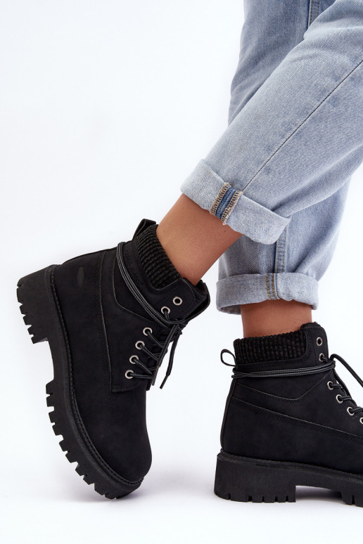 Šilti moteriški aulinukai juodos spalvos Cross Jeans MM2R4012C Šilti moteriški aulinukai juodos spalvos Cross Jeans MM2R4012C