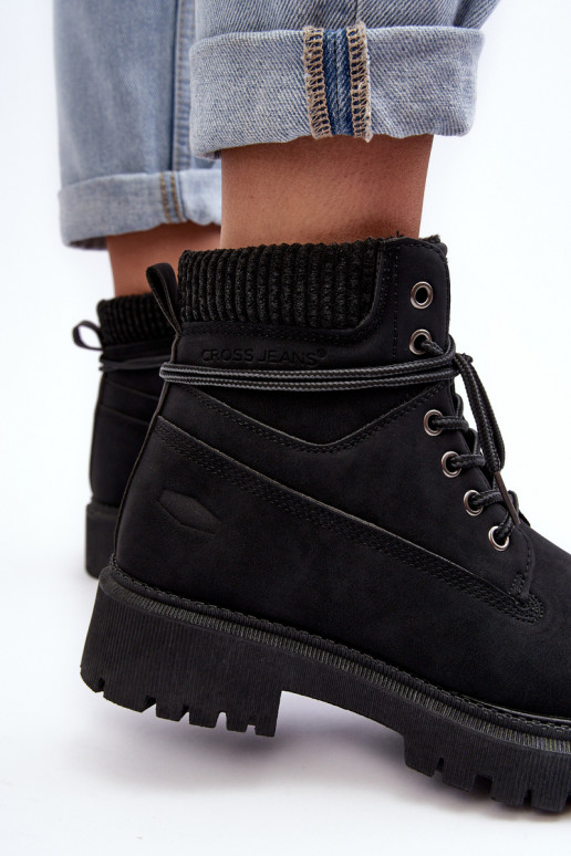 Šilti moteriški aulinukai juodos spalvos Cross Jeans MM2R4012C Šilti moteriški aulinukai juodos spalvos Cross Jeans MM2R4012C