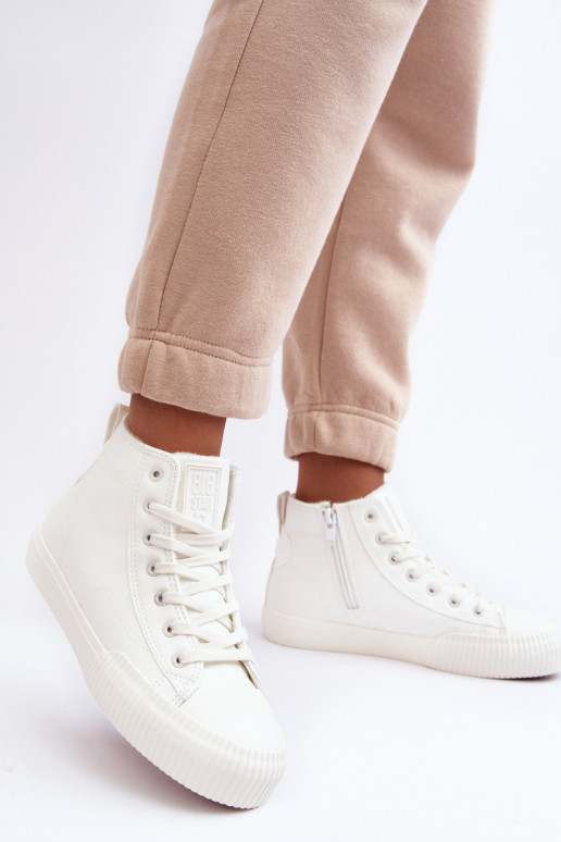 Laisvalaikio bateliai pašiltinti su užtrauktukais baltos spalvos Big Star MM274017 Laisvalaikio bateliai pašiltinti su užtrauktukais baltos spalvos Big Star MM274017