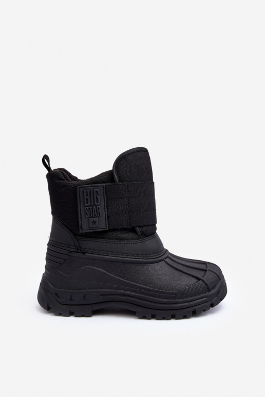 Vaikiški sniego batai su lipniais užsegimais pašiltinti juodos spalvos Big Star MM374122