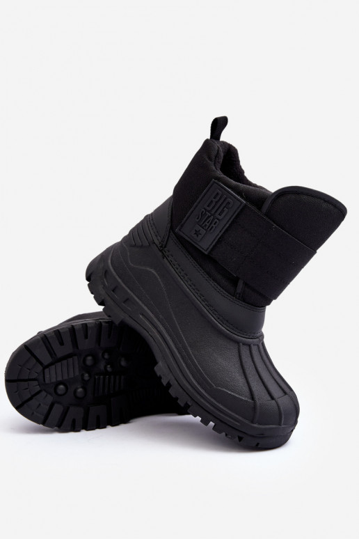 Vaikiški sniego batai su lipniais užsegimais pašiltinti juodos spalvos Big Star MM374122