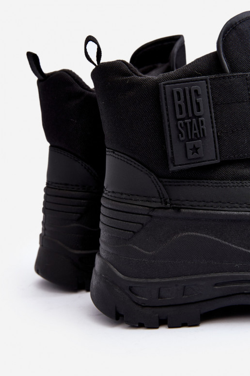 Vaikiški sniego batai su lipniais užsegimais pašiltinti juodos spalvos Big Star MM374122