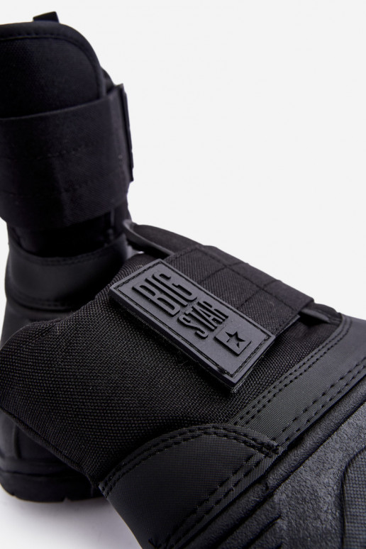 Vaikiški sniego batai su lipniais užsegimais pašiltinti juodos spalvos Big Star MM374122