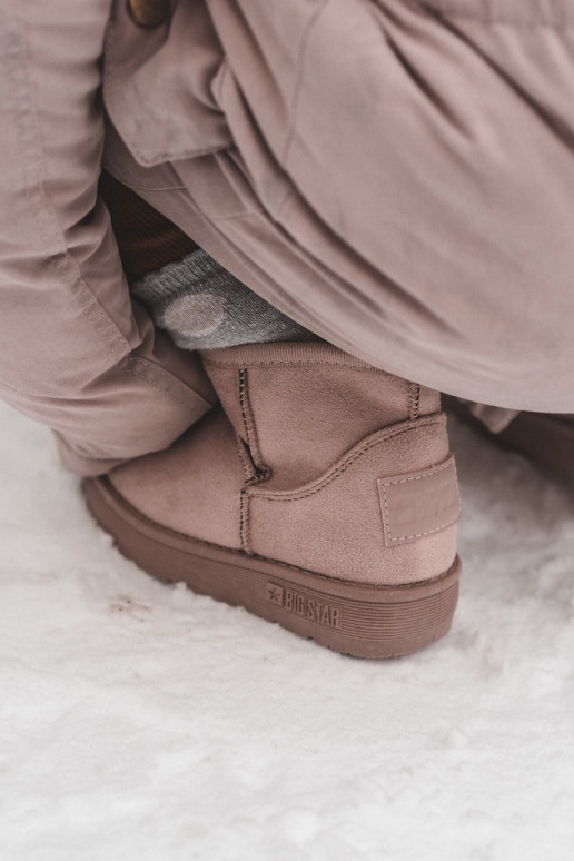 Vaikiški sniego batai pašiltinti su užtrauktukais rožinės spalvos Big Star MM374101