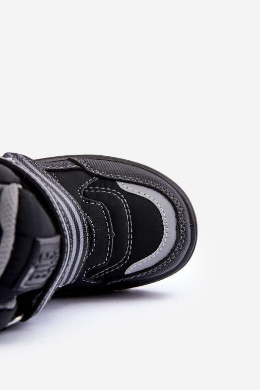 Vaikiški pašiltinti sniego batai su lipniais užsegimais juodos spalvos Big Star MM374129