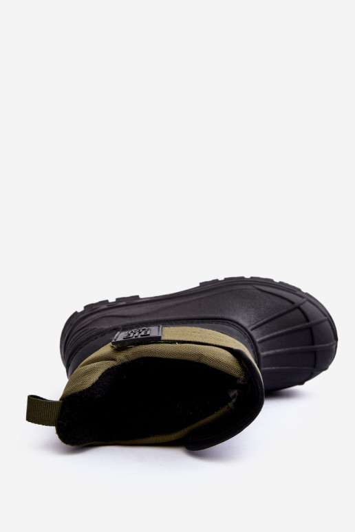 Vaikiški sniego batai su lipniais užsegimais pašiltinti chaki spalvos Big Star MM374123 Vaikiški sniego batai su lipniais užsegimais pašiltinti chaki spalvos Big Star MM374123