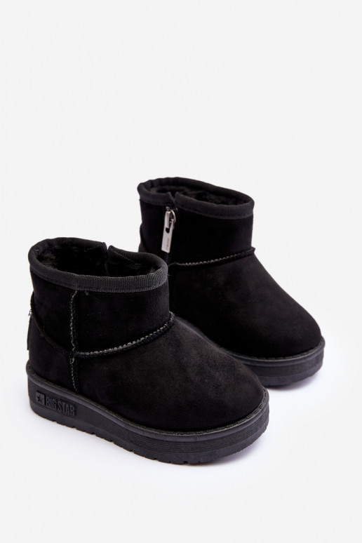 Vaikiški sniego batai pašiltinti su užtrauktukais juodos spalvos Big Star MM374100
