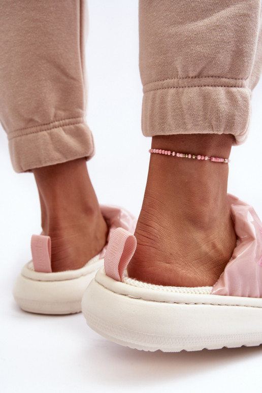 su blizgesiu Šlepetės   rožinės spalvos Big Star MM274129