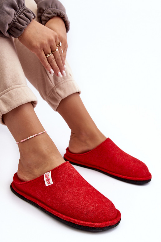 Klasikinio modelio Šlepetės Big Star KK276012 raudonos spalvos