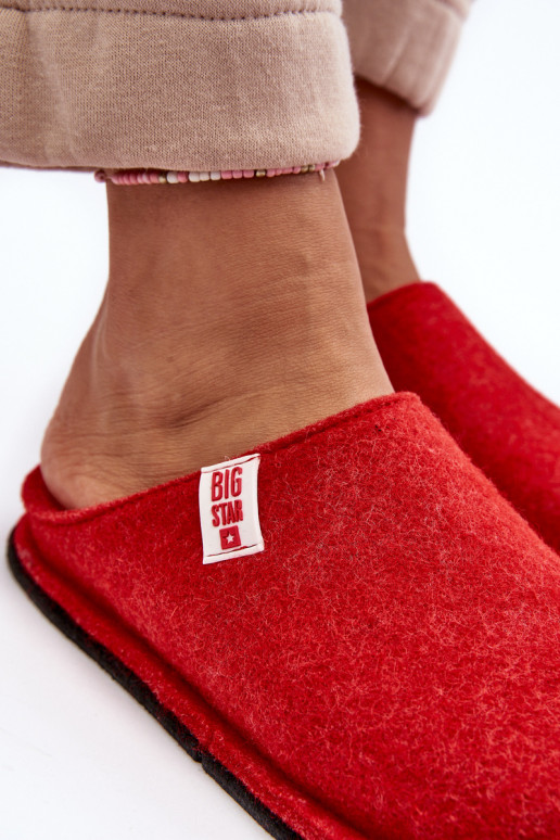 Klasikinio modelio Šlepetės Big Star KK276012 raudonos spalvos