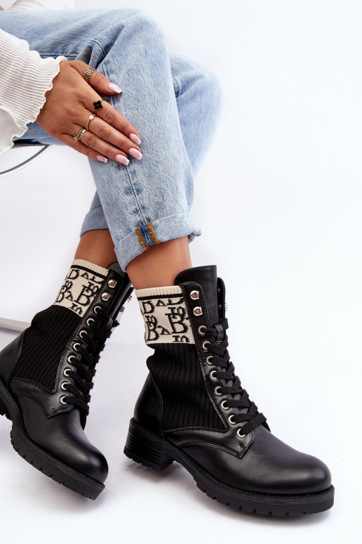 aulinukai su kojinės tipo auliuku juodos spalvos Hakina