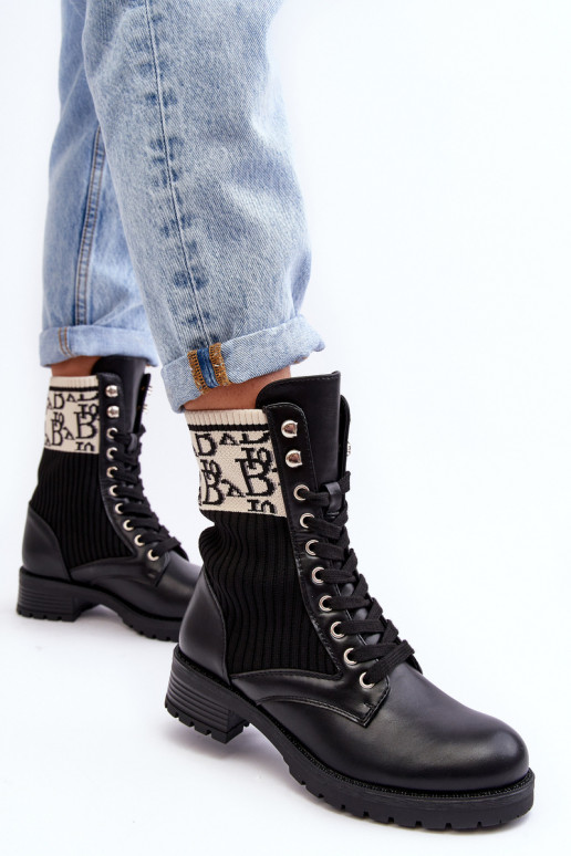 aulinukai su kojinės tipo auliuku juodos spalvos Hakina