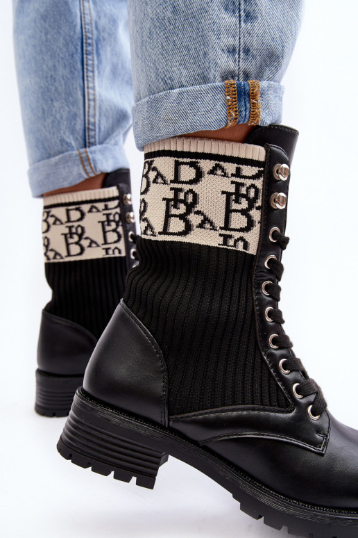 aulinukai su kojinės tipo auliuku juodos spalvos Hakina