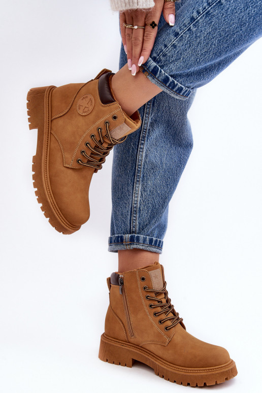 pašiltinti Aulinukai batai rudos spalvos Felizia