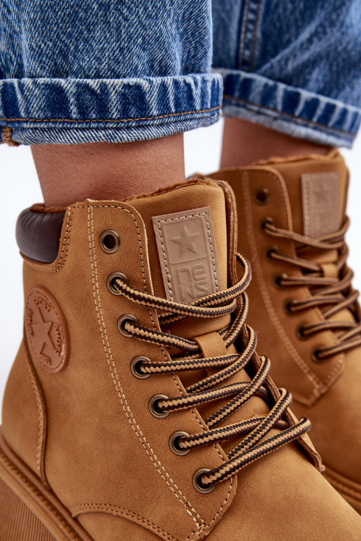 pašiltinti Aulinukai batai rudos spalvos Felizia