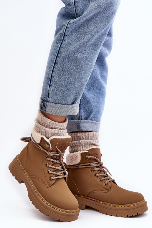 batai     su pašiltinimu rudos spalvos Lynnvia