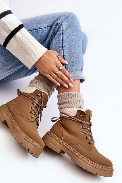 batai     su pašiltinimu rudos spalvos Lynnvia