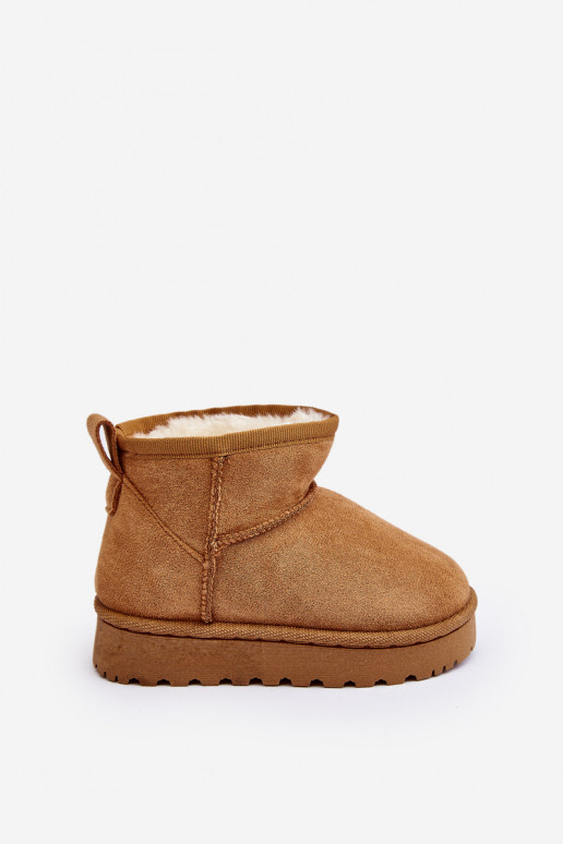 Vaikiški sniego batai Aulinukai pašiltinti rudos spalvos Nallita Vaikiški sniego batai Aulinukai pašiltinti rudos spalvos Nallita