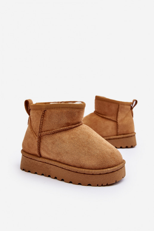 Vaikiški sniego batai Aulinukai pašiltinti rudos spalvos Nallita Vaikiški sniego batai Aulinukai pašiltinti rudos spalvos Nallita