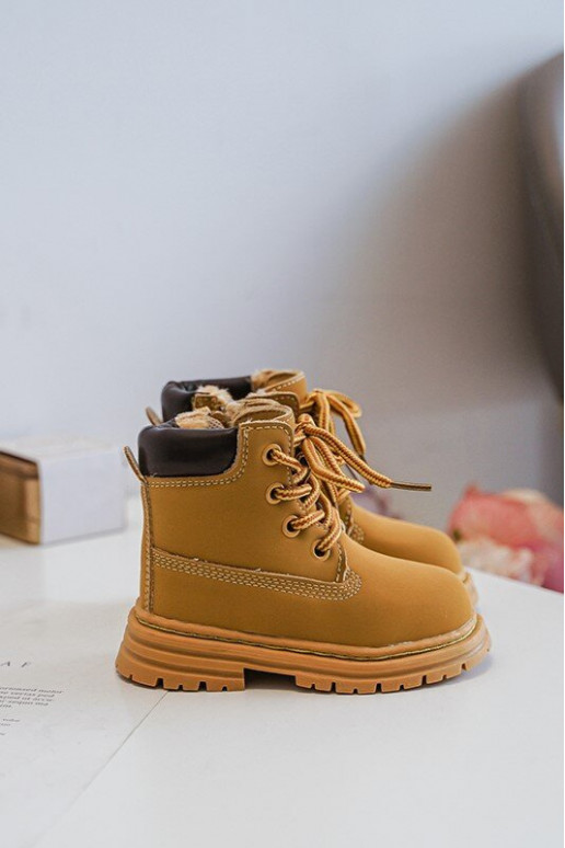 Vaikiški aulinukai batai su užtrauktukais rudos spalvos Bansi