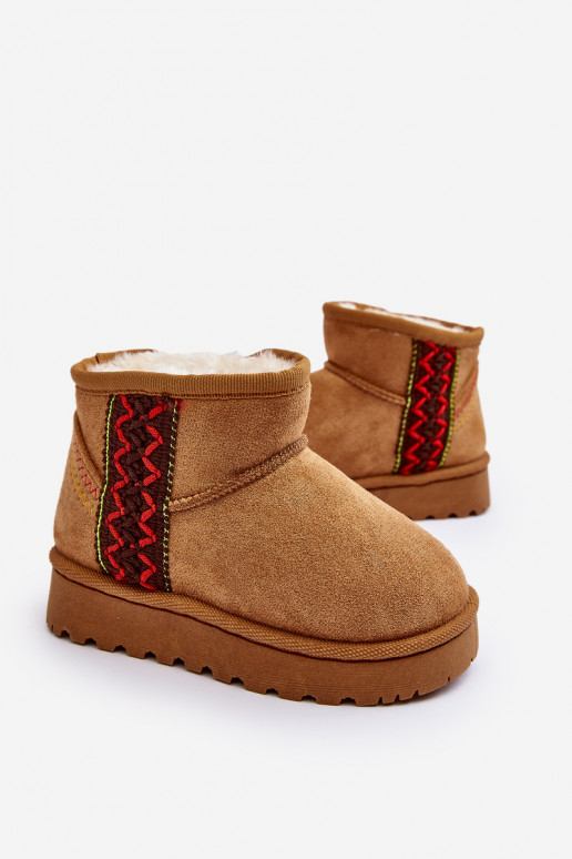 sniego batai Aulinukai pašiltinti Vaikiški rudos spalvos Leonora