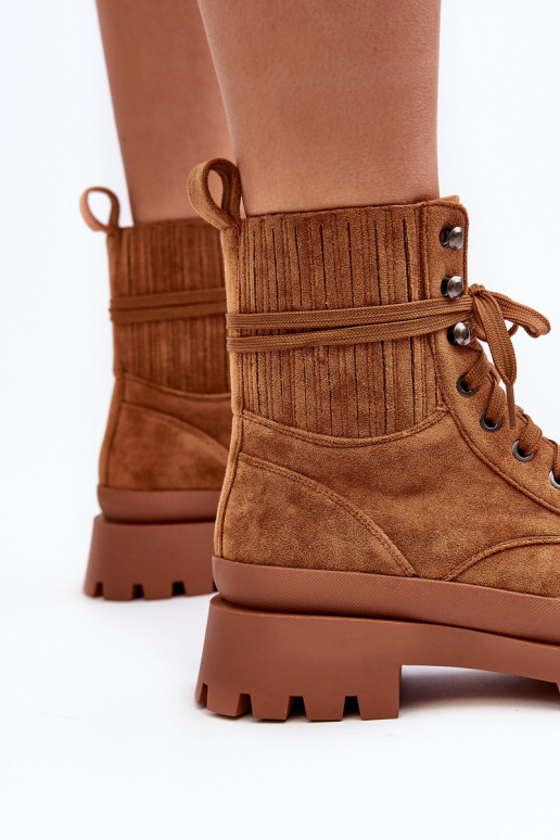 Aulinukai batai   su raišteliais rudos spalvos Gordts Aulinukai batai   su raišteliais rudos spalvos Gordts