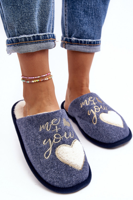 Klasikinio modelio Šlepetės Įsispiriamo modelio pašiltinti mėlynos spalvos Mabira Klasikinio modelio Šlepetės Įsispiriamo modelio pašiltinti mėlynos spalvos Mabira