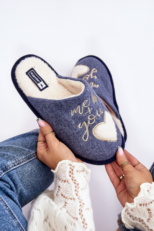 Klasikinio modelio Šlepetės Įsispiriamo modelio pašiltinti mėlynos spalvos Mabira Klasikinio modelio Šlepetės Įsispiriamo modelio pašiltinti mėlynos spalvos Mabira