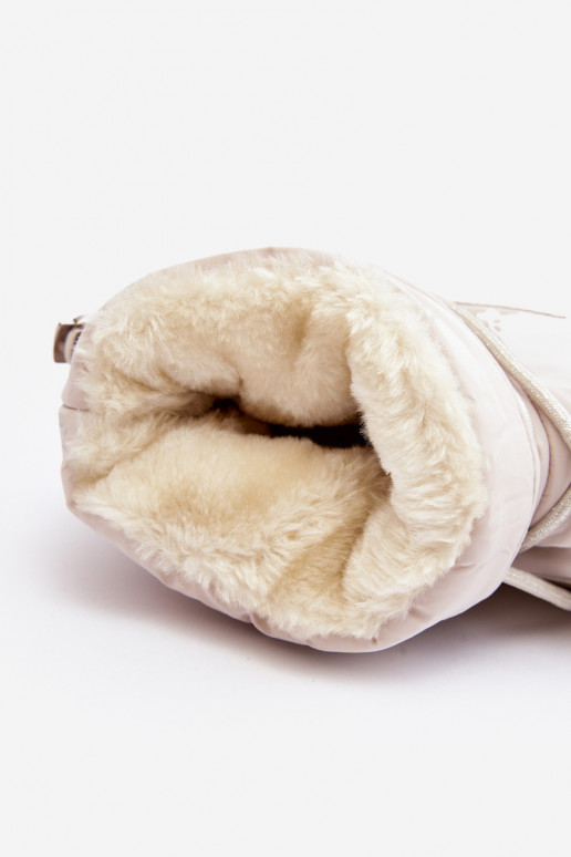 sniego batai su platforma ir stilingomis detalėmis smėlio spalvos Fleure sniego batai su platforma ir stilingomis detalėmis smėlio spalvos Fleure