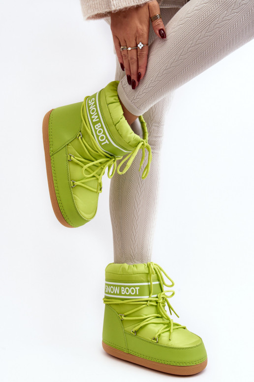 Suvarstomi žieminiai batai žalios spalvos Soia Suvarstomi žieminiai batai žalios spalvos Soia