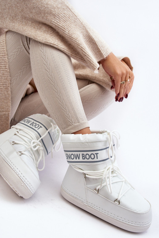 Suvarstomi žieminiai batai baltos spalvos Soia Suvarstomi žieminiai batai baltos spalvos Soia