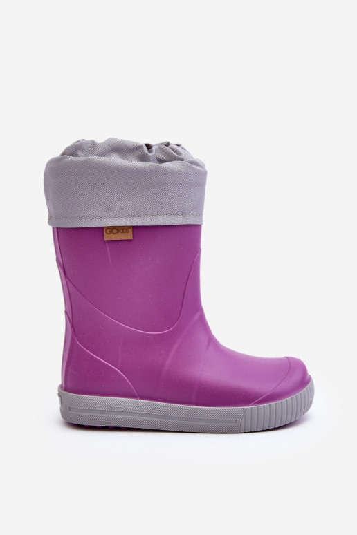 Vaikiški Guminiai batai su pašiltinimu Snow Wave Gokids 981 Violetinės spalvos