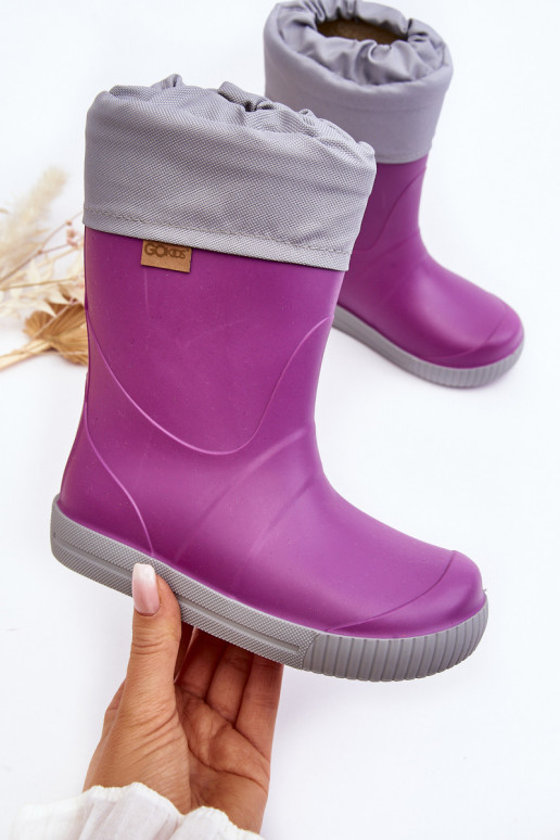 Vaikiški Guminiai batai su pašiltinimu Snow Wave Gokids 981 Violetinės spalvos