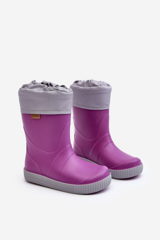 Vaikiški Guminiai batai su pašiltinimu Snow Wave Gokids 981 Violetinės spalvos