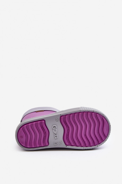 Vaikiški Guminiai batai su pašiltinimu Snow Wave Gokids 981 Violetinės spalvos