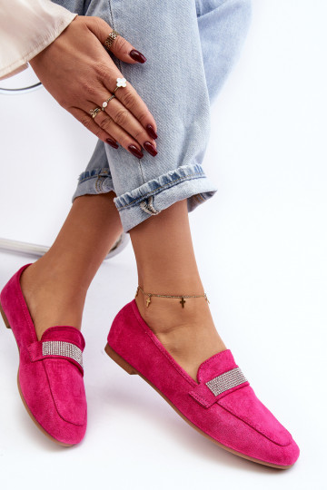 Mokasinai su tviskančiomis akutėmis rožinės spalvos Ralrika 2