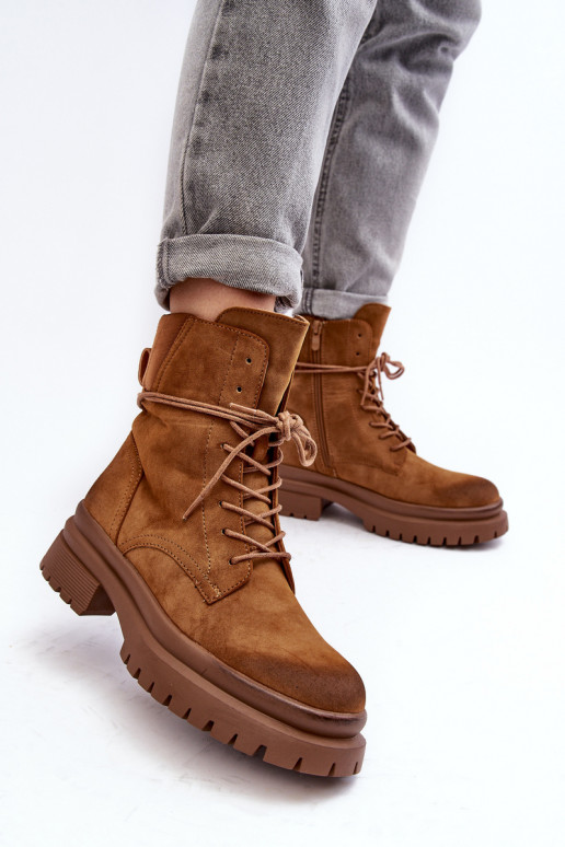 Moteriški aulinukai su masyviu padu rudos spalvos Narelona Moteriški aulinukai su masyviu padu rudos spalvos Narelona