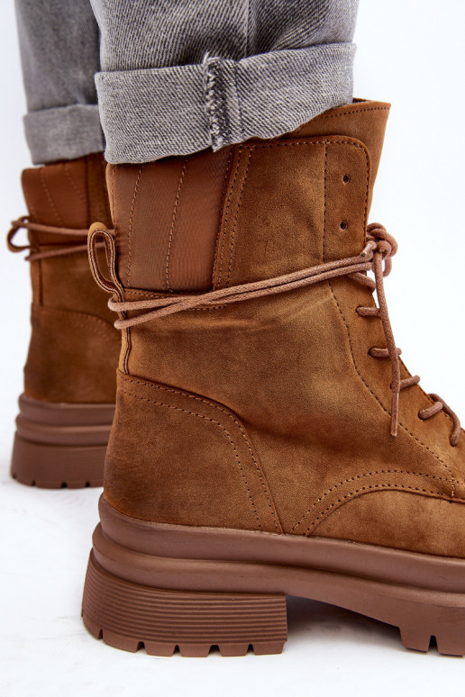 Moteriški aulinukai su masyviu padu rudos spalvos Narelona Moteriški aulinukai su masyviu padu rudos spalvos Narelona