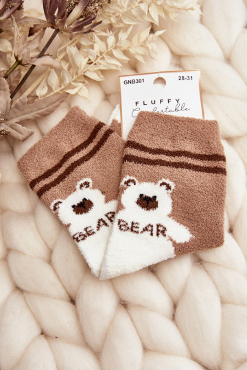 Šiltos kojinės rudos spalvos 2