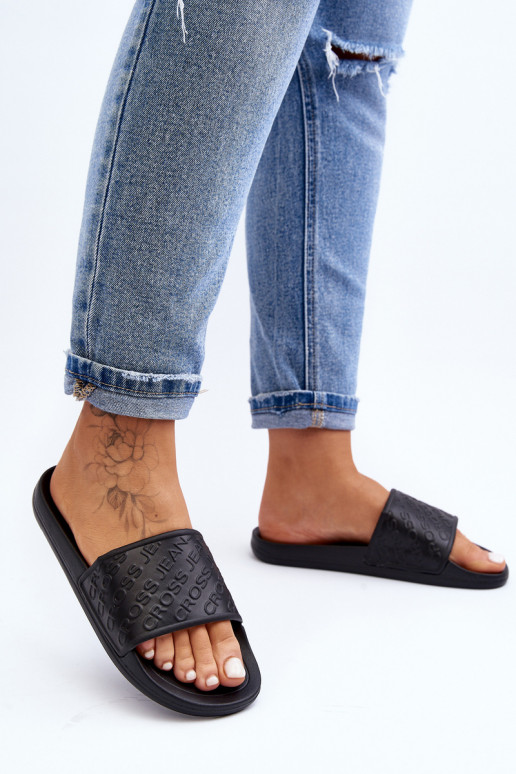 Šlepetės Cross Jeans FF2R4153C juodos spalvos