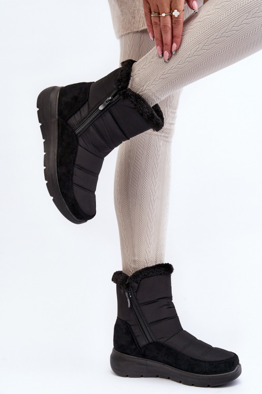 sniego batai su kailiuku juodos spalvos Primose sniego batai su kailiuku juodos spalvos Primose