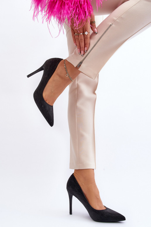 aukštakulniai bateliai Dekoruotos su blizgesiuem juodos spalvos Klonisa aukštakulniai bateliai Dekoruotos su blizgesiuem juodos spalvos Klonisa