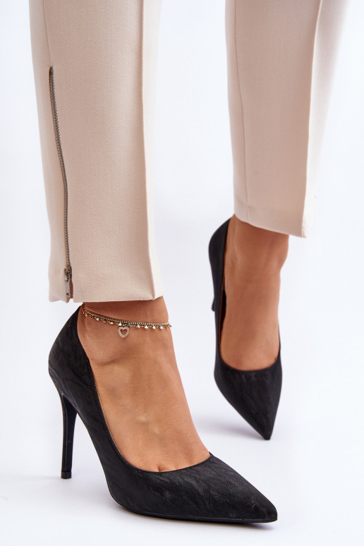 aukštakulniai bateliai Dekoruotos su blizgesiuem juodos spalvos Klonisa aukštakulniai bateliai Dekoruotos su blizgesiuem juodos spalvos Klonisa