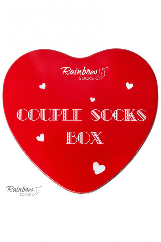 Kojinės COUPLE BOX 2 poros Dėžutė su širdelėmis