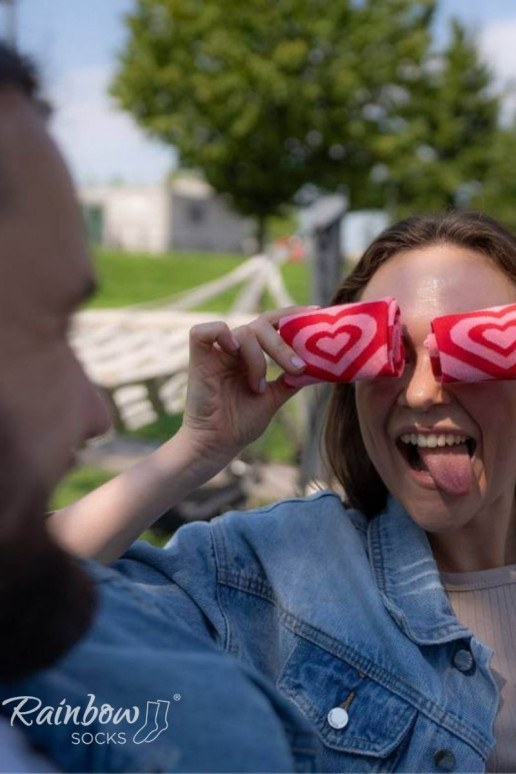 Kojinės COUPLE BOX 2 poros Dėžutė su širdelėmis