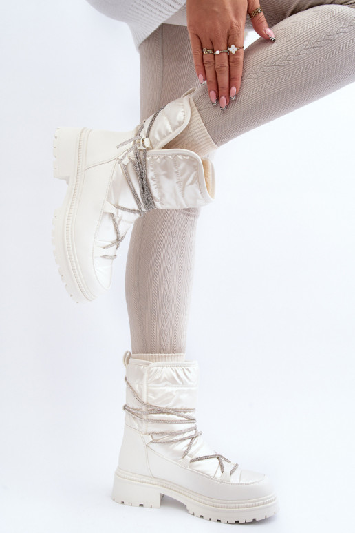 Šilti sniego batai baltos spalvos Rilana Šilti sniego batai baltos spalvos Rilana